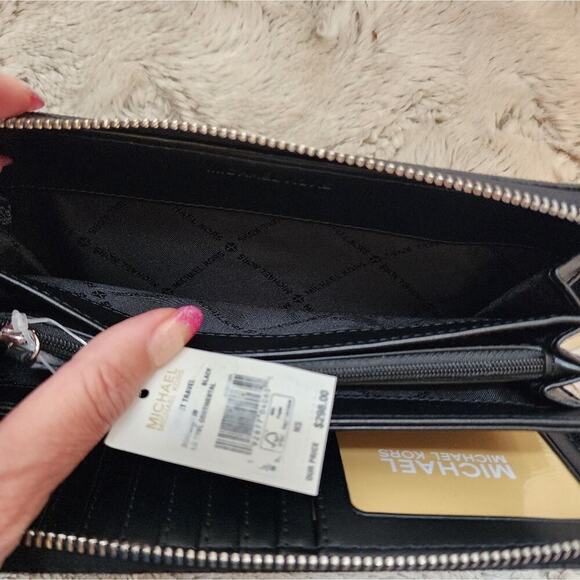 MICHEAL KORS MONEDERO BLACK WALLET 8.5 X 4 - Picture 6 of 7